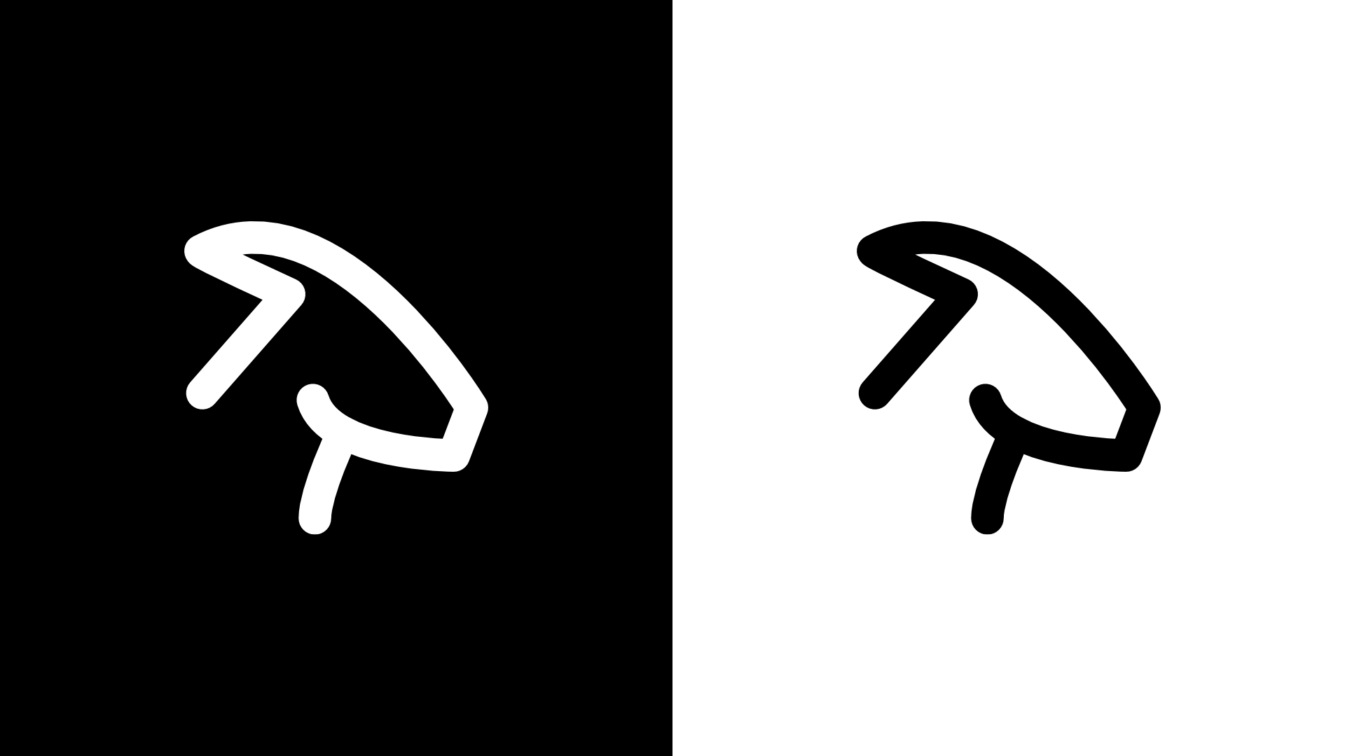 Goat Counter icon in black and white